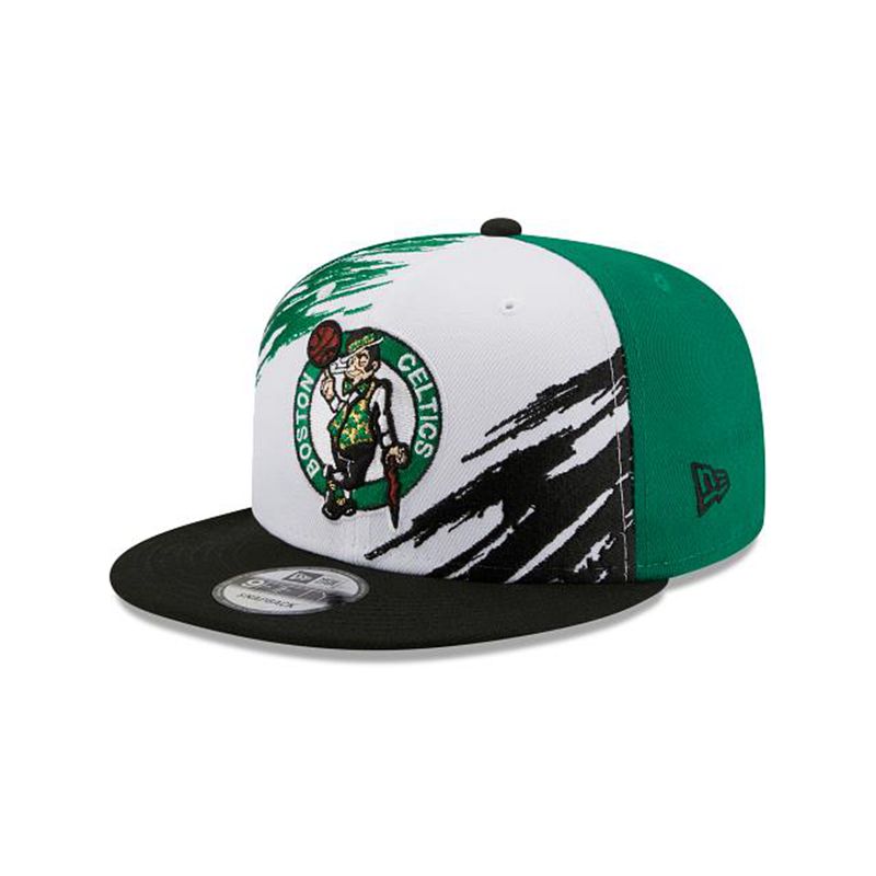 NBA Boston Celtics Splatter 9Fifty Snapback (ELA9866) - Green New Era Caps